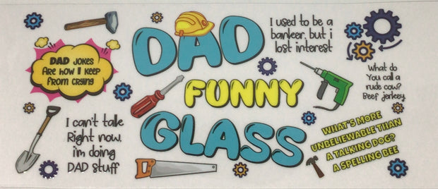Dad Funny Glass