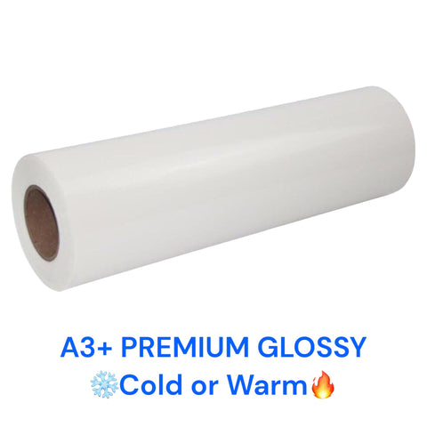 DTF Transfer Film Roll 13" x 328' (A3+) - GLOSSY Cold/Warm Peel