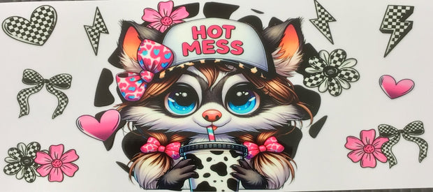 Hot Mess 16oz Retro Raccoon